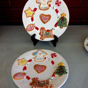 Pair of Christmas Themed Cookie Plates